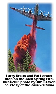 Tanker drop on the Jack Spring Fire