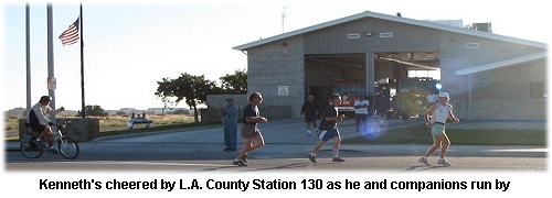 L.A. County firefighters cheer as Perry goes by