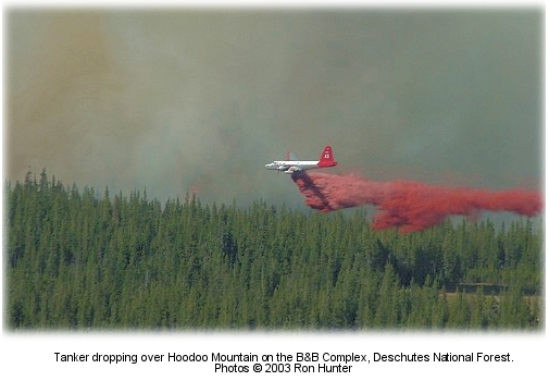 Heavy airtanker on the B&B Complex last year in Oregon