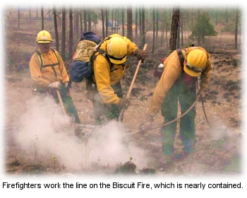 Firefighters on the Biscuit Fire