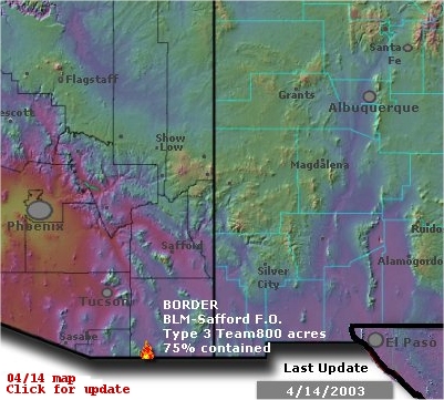 Southwest fire map