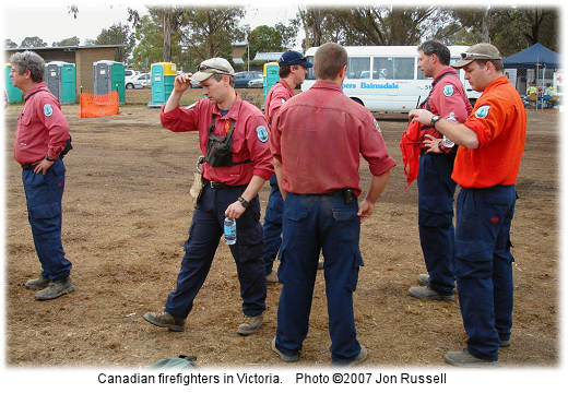 Canadian fireys in Vic