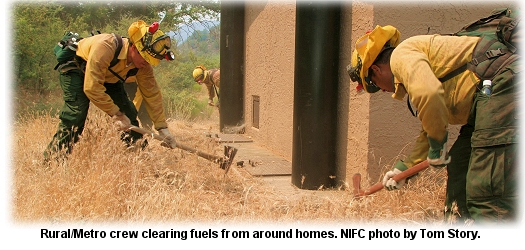 Crews cleared fuels from around homes on the Cave Creek Complex