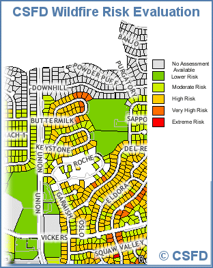 Colorado Springs Fire Risk Map.