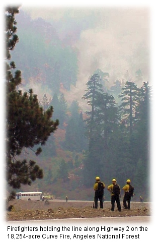 Firefighters on the Curve Fire