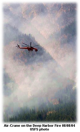 Air-Crane on the Deep Harbor Fire