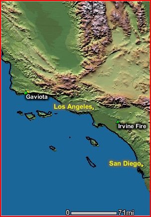 Gaviota Fire location map