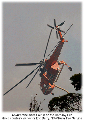 Aircrane kicks butt on Hornsby Fire