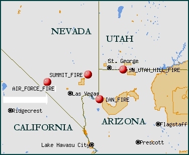 map of Great Basin fires