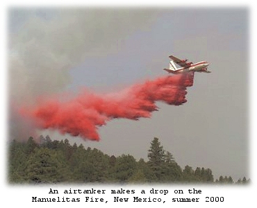 Airtanker dropping on the Manuelitas Fire