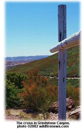 The cross on Missionary Rock in Grindstone Canyon on the Mendocino