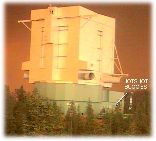 Smoke plumes behind the Large Binocular Telescope on Mt. Graham -- click for recent images