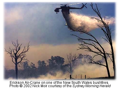 Air-Crane on a NSW fire