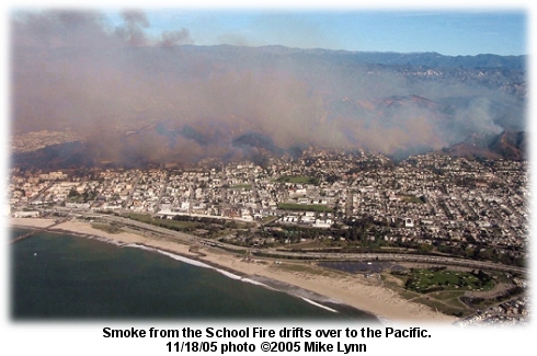 School Fire smoke plume November 18 2005