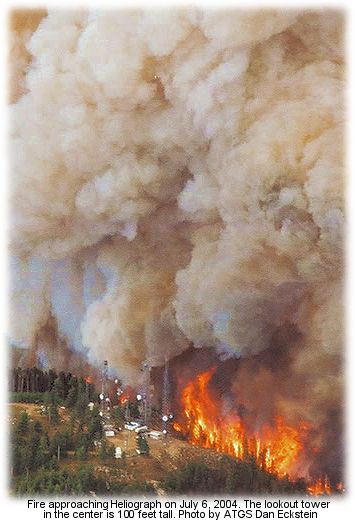 Fire on Heliograph Peak 07/06/04