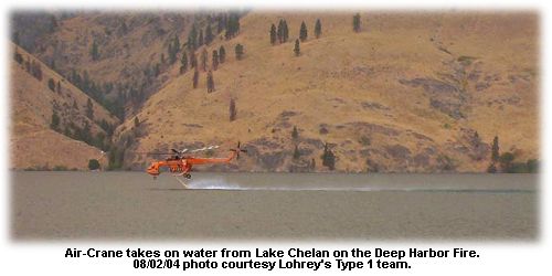 Erickson Air-Crane at Lake Chelan, Deep Harbor Fire