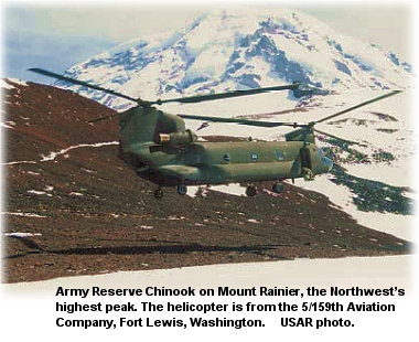 CH-47D Chinook on Mt. Rainier