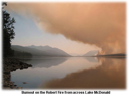 Burnout on the Robert Fire