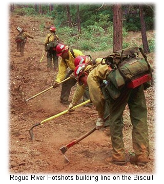 Rogue River Hotshots digging line