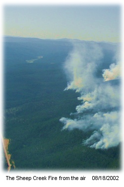 Sheep Creek Fire 08/18/02