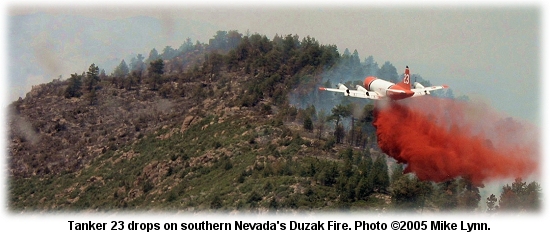 Tanker 23 drops on the Duzak Fire