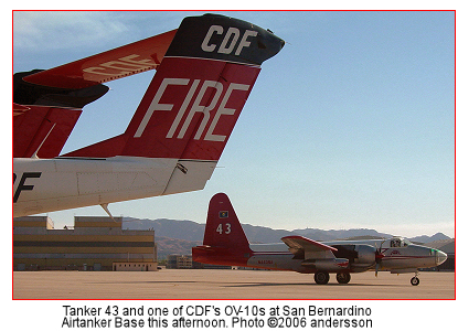 T-43 and an OV-10 at San Bernardino